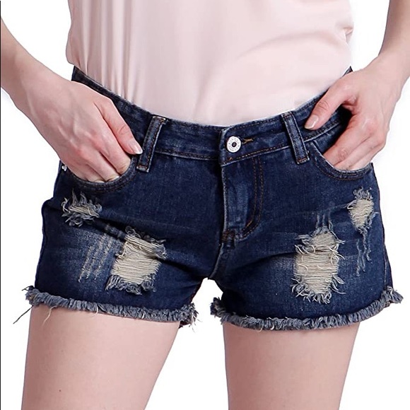 low rise jean shorts for juniors